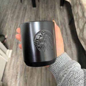 Small tea or coffee tumbler grey/navy blue